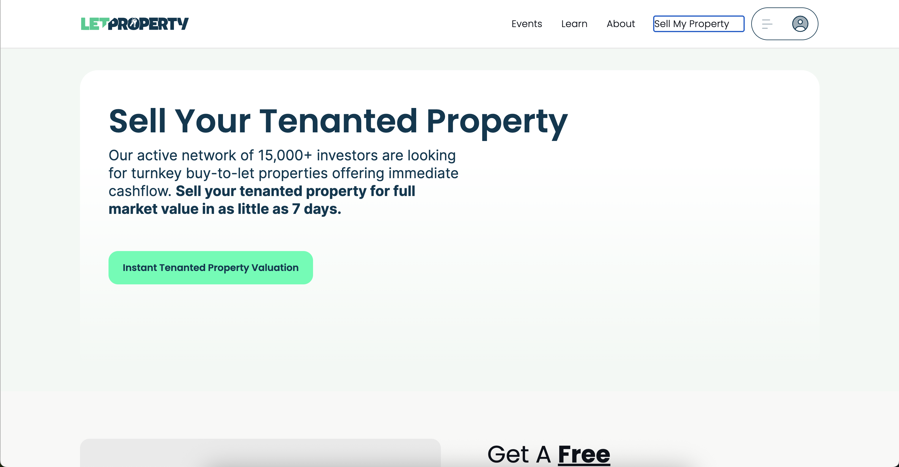 Let Property website screenshot