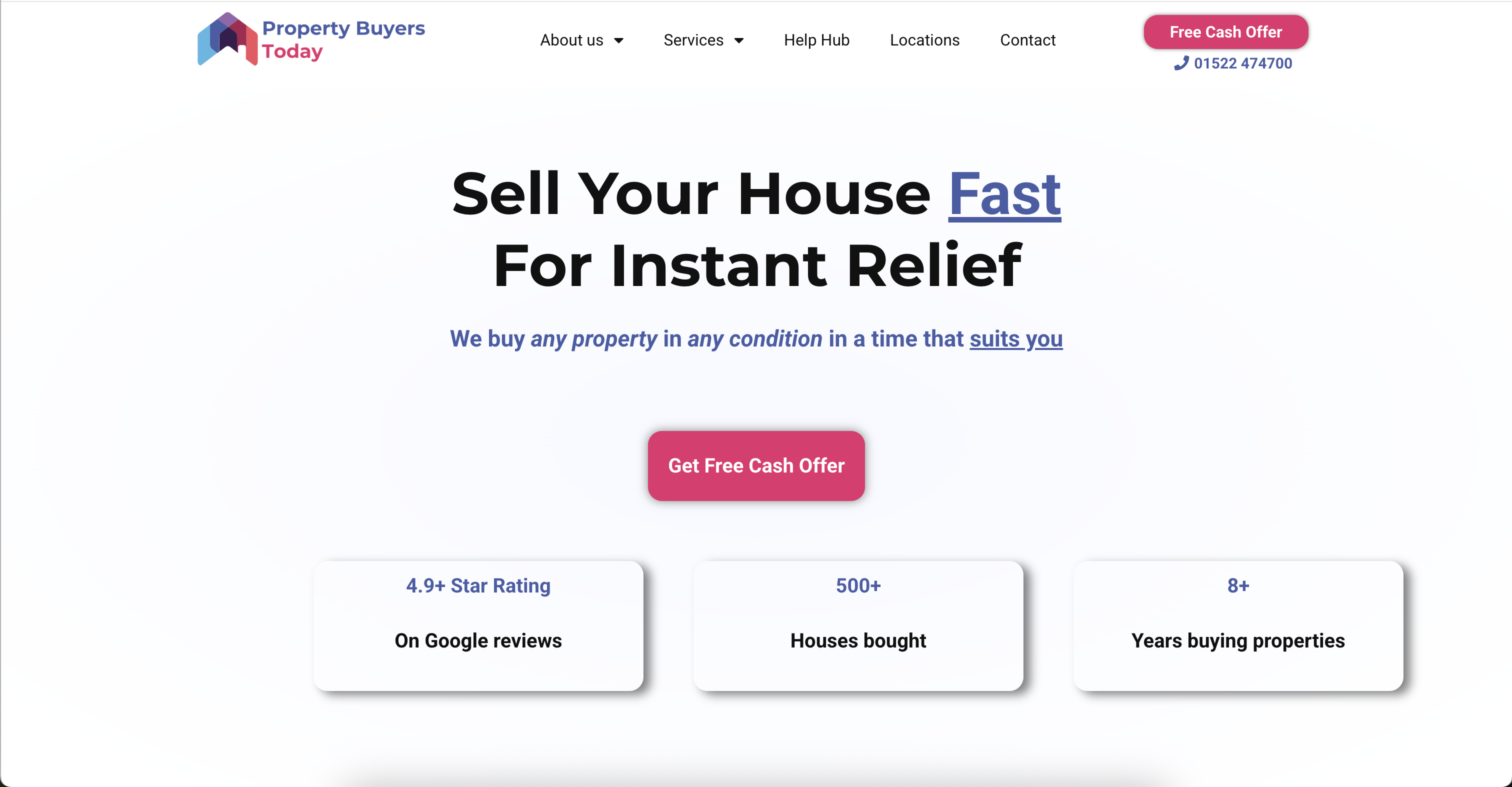 Property Buyers Today website screenshot