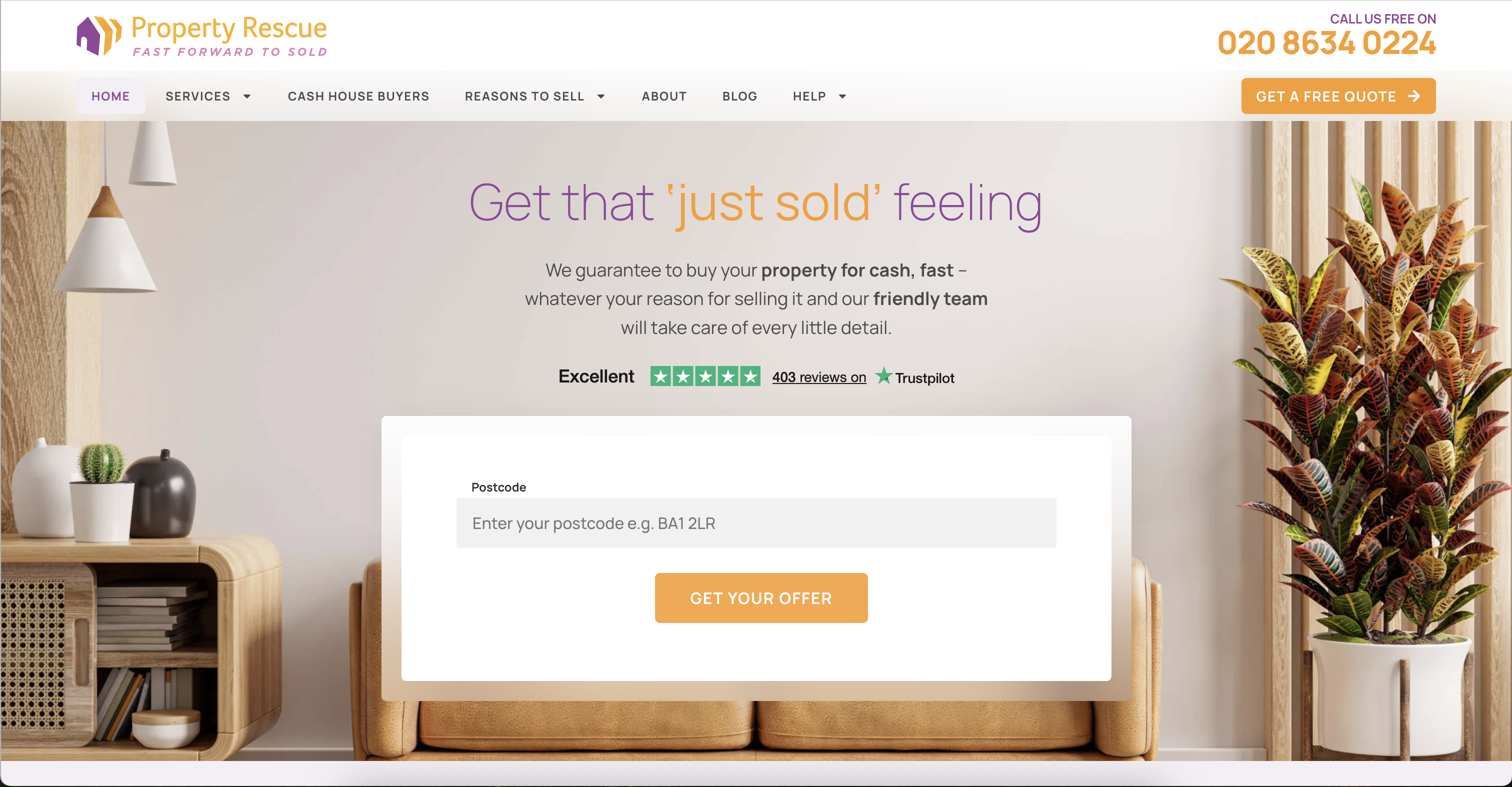 Property Rescue website screenshot