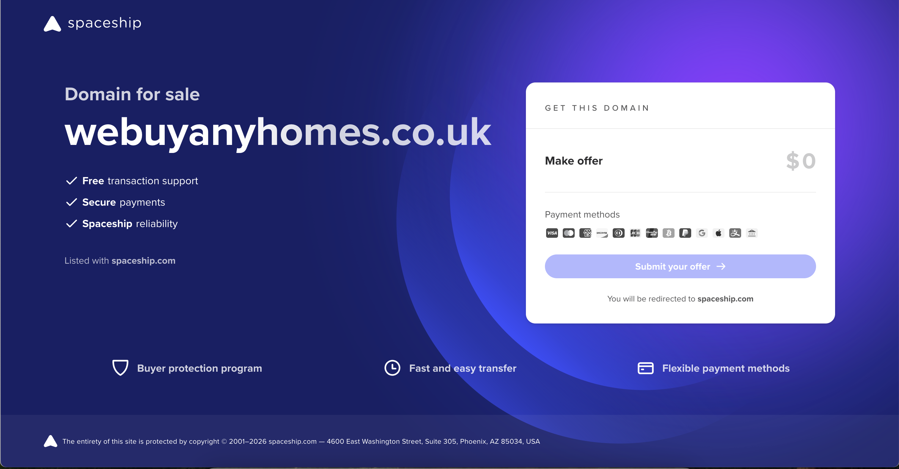 WeBuyAnyHomes.co.uk website screenshot