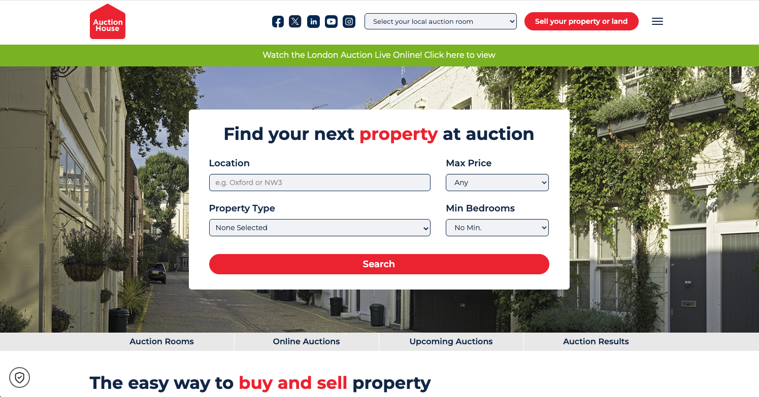 Auction House UK website screenshot